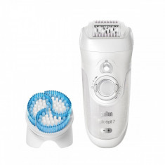 Epilator Braun 7921E Legs &amp;amp; Body &amp;amp; Face WBOX Sistem de iluminare Sistem de masaj Acumulator 2 viteze Wet and Dry Alb foto