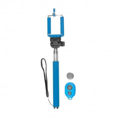 Selfie Stick Vakoss Msonic MST1633B Bluetooth cu telecomanda albastru foto