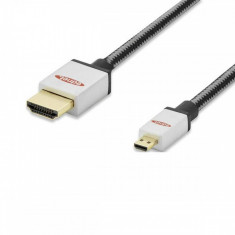 Cablu video Ednet HDMI Male - microHDMI Male v1.3 2m negru foto