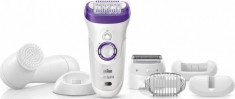 Epilator Braun SE5539 Legs Body Face+Perie Sonica faciala foto