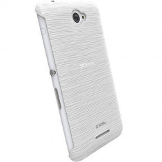 Husa Protectie Spate Krusell 90063 Frost MFX Alb pentru SONY Xperia E4 foto