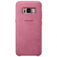 Husa Protectie Spate Samsung EF-XG955APEGWW Alcantara Cover Roz pentru SAMSUNG Galaxy S8 Plus foto