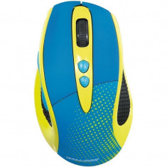 Mouse wireless Hama Wireless Knallbunt 2.0 Albastru Galben foto