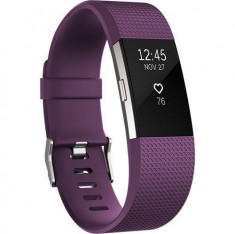 Bratara Fitness Fitbit Charge 2 S Silver Purple foto