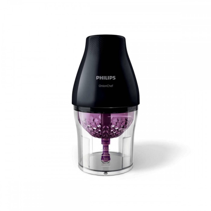 Tocator Philips Viva Collection OnionChef HR2505/90 500W Negru foto mare Tocator Philips Viva Collection OnionChef HR2505/90 500W Negru foto mare