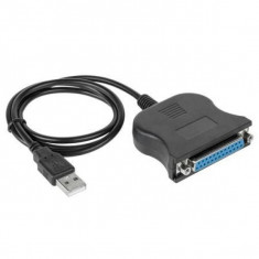 Cablu adaptor Cabletech USB tata - paralel LPT mama 0.8m negru foto