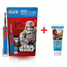 Periuta de dinti electrica Braun Oral-B D12 Kids Star Wars + pasta de dinti 75ml foto