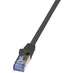Cablu retea Logilink Patchcord Cat 6A 10G S/FTP PIMF PrimeLine 1.5m negru foto