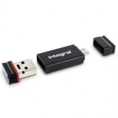 Memorie USB Integral Otg 8GB black red foto