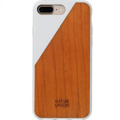 Husa Protectie Spate Native Union CLIC-WHT-WD-7P Walnut Wood Alb pentru Apple iPhone 7 Plus foto