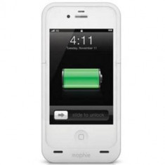 Baterie externa Mophie cu Husa 1500 mAh Juice Pack Air White pentru Apple iPhone 4 foto