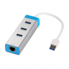 Hub USB Itec U3GLAN3HUB 3 porturi USB 3.0 foto