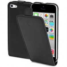 Husa Flip Cover Celly Face360 negru pentru Apple iPhone 5C foto