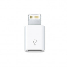 Adaptor incarcare Apple MD820ZM/A Lightning microUSB Alb foto