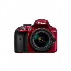 Aparat foto DSLR Nikon D3400 24.2 Mpx Kit AF-P 18-55mm VR Red foto