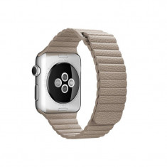 Curea smartwatch Apple Watch 42mm Stone Leather Loop Large foto