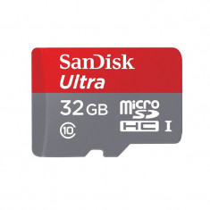 Card Sandisk MicroSDHC Ultra 32GB Clasa 10 80Mbs cu adaptor SD foto