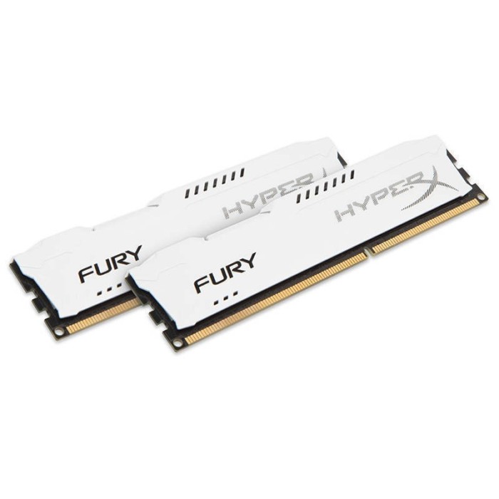 Memorie HyperX Fury 8GB DDR3 1866 MHz CL10 Dual Channel Kit Alb foto mare Memorie HyperX Fury 8GB DDR3 1866 MHz CL10 Dual Channel Kit Alb foto mare