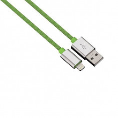 Cablu de date Hama 80527 ColorLine Lightning pentru iPhone 1m verde foto