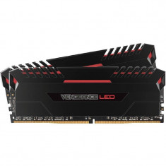 Memorie Corsair Vengeance LED Red 16GB DDR4 3000 MHz CL15 Dual Channel Kit foto