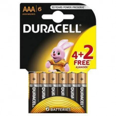 Baterie Duracell Basic AAA LR03 4+2 gratis Negru foto