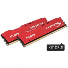 Kit Memorie HyperX Fury Red 16GB DDR3 1600 MHz CL10 Dual Channel foto