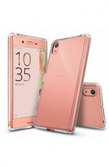 Husa Protectie Spate Ringke Fusion Crystal Clear pentru Sony Xperia X plus folie protectie Invisible Screen Defender foto