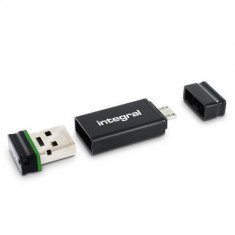 Memorie USB Integral Otg 32GB black green foto