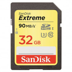 Card Sandisk Extreme SDHC 90Mbs UHS-I U3 32GB Clasa 10 foto