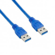 Cablu 4World USB 3.0 AM-AM 1m albastru foto
