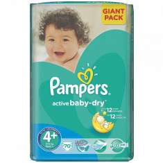 Scutece PAMPERS Active Baby 4+ Giant Pack 70 buc foto