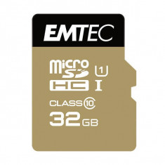 Card Emtec microSDHC Gold Plus 32GB Clasa 10 UHC-I cu cu adaptor SD foto