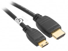 Cablu Tracer HDMI - miniHDMI 1.4v gold 1m negru foto