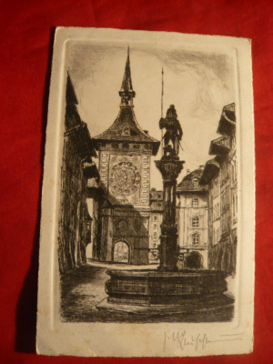 Carte postala - Gravura - Berna 1928 foto