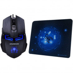 Mouse gaming Newmen Newmen N6000 Black plus Mousepad MP235 foto