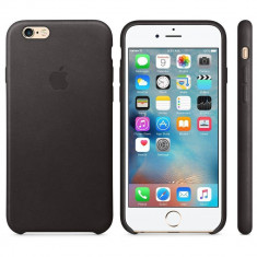 Husa Protectie Spate Apple Leather Case Neagra pentru tiPhone 6s foto