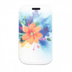 Husa Flip Cover Tellur TLL00026 Folio Flowers pentru Samsung Galaxy Trend foto