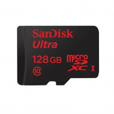 Card Sandisk MicroSDXC Ultra 128GB Clasa 10 80Mbs cu adaptor SD foto