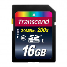 Card Transcend SDHC 16GB Clasa 10 200x foto