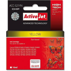 Consumabil ActiveJet Cartus compatibil CLI-521 Yellow Canon CLI521Y foto