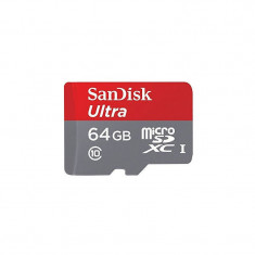 Card Sandisk microSDXC Ultra 64GB Clasa 10 80Mbs UHS-I cu adaptor SD foto