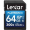 Card Lexar SDXC Platinum II 300x 64GB Clasa 10 UHS-I 45MB/s