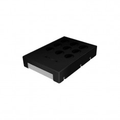 Rack HDD RaidSonic Convertor Icy Box 3.5 inch pentru HDD 2.5 inch SATA negru + aluminiu foto