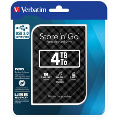 Hard disk extern Verbatim Store n Go GEN 2 4TB 2.5 inch USB 3.0 Black foto