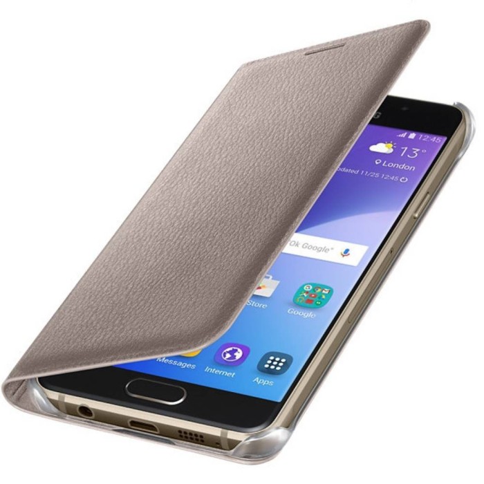 Husa Flip Cover Samsung EF-WA310PFEGWW Gold pentru Samsung Galaxy A3 (2016) foto mare Husa Flip Cover Samsung EF-WA310PFEGWW Gold pentru Samsung Galaxy A3 (2016) foto mare