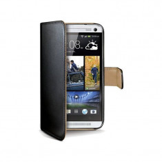 Husa Flip Cover Celly Wally311 Agenda negru pentru HTC One foto