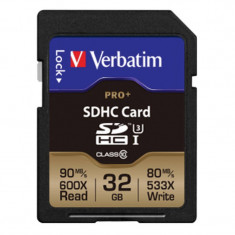Card Verbatim Pro+ SDHC 32GB Clasa 10 UHS-I U3 foto
