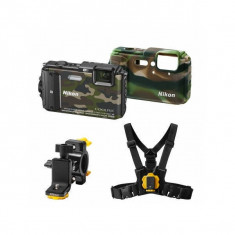 Aparat foto compact Nikon Coolpix AW130 16 Mpx zoom optic 5x WiFi subacvatic Outdoor Kit Camuflaj foto