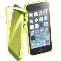 Husa Protectie Spate Cellularline FLUOCASEIPH5Y Fluo Yellow pentru Apple iPhone SE foto