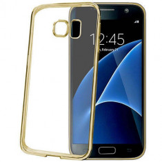 Husa Protectie Spate Celly BCLGS7GD Laser Auriu pentru Samsung Galaxy S7 foto